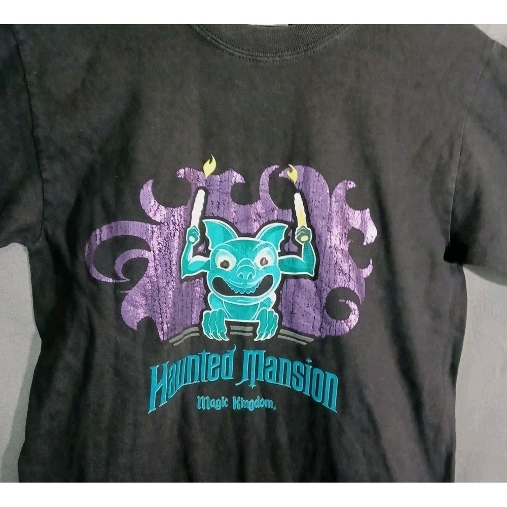 Vintage Haunted Mansion Disney Shirt Small Black  Gargoyle Black Magic Kingdom